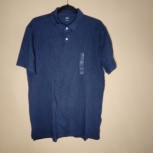 Gap Collared button up Men's Short Sleeve Polo Navy Blue LARGE